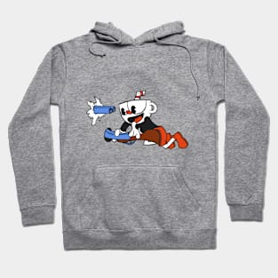 Cuphead Shotgun Design Hoodie